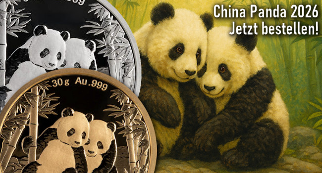 Panda 2026 in Gold und Silber